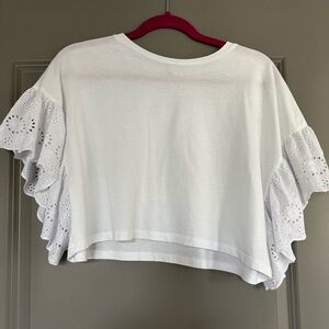 Zara White Cropped Top